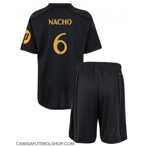 Camisa de time de futebol Real Madrid Nacho Fernandez #6 Replicas 3º Equipamento Infantil 2023-24 Manga Curta (+ Calças curtas)